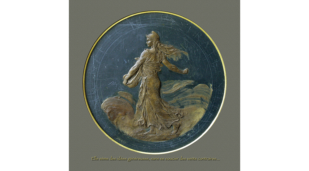 Oscar Roty, The Sower, 1896, wax on slate, © Fondation Oscar Roty