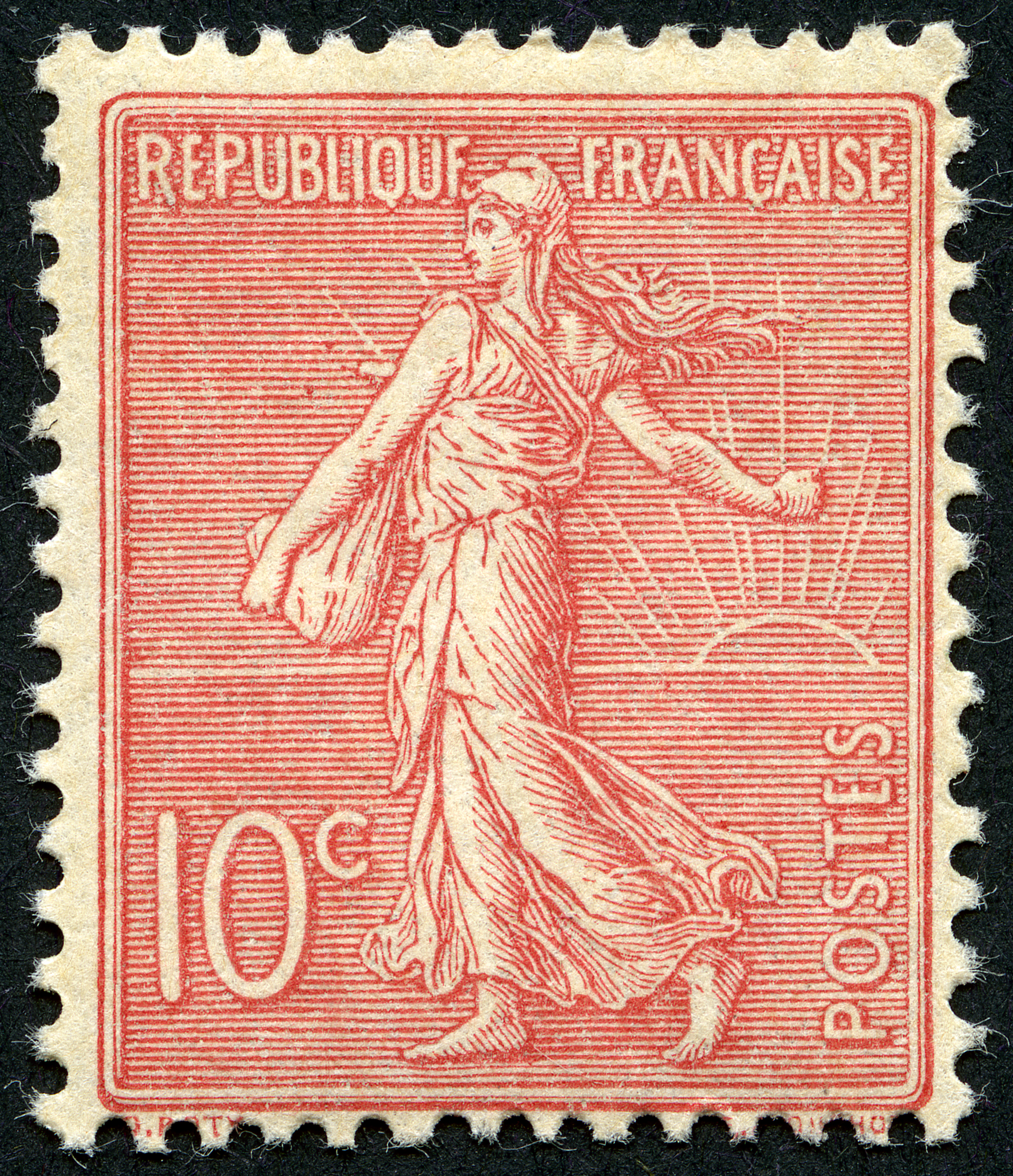 Semeuse lignée dessinée par Oscar Roty et gravée par Louis-Eugène Mouchon, 1903, © La Poste