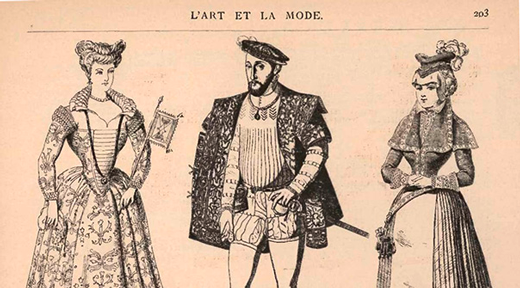 A selection of Henri II costumes that could be used for the ball to be hosted by M. Gaillard