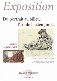 Poster of the exhibition Lucien Jonas, artist and banknote designer (1880-1947)
