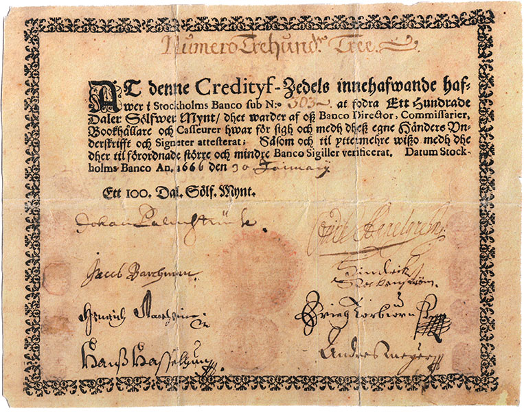 First European banknote