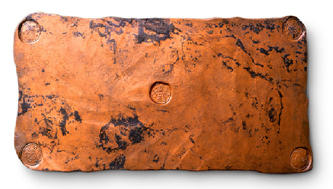 Swedish copper plate of XVIIth century - Crédit : Riksbank