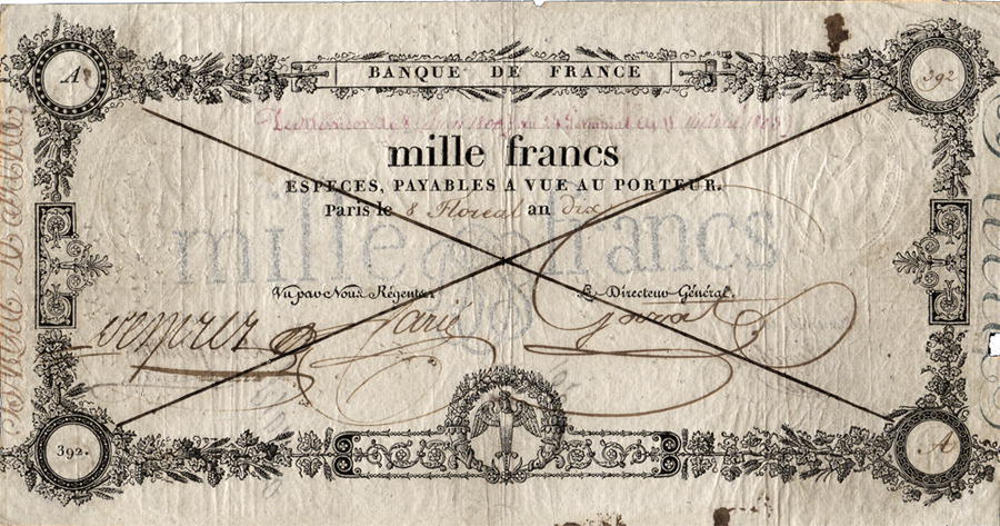 1000 francs - front