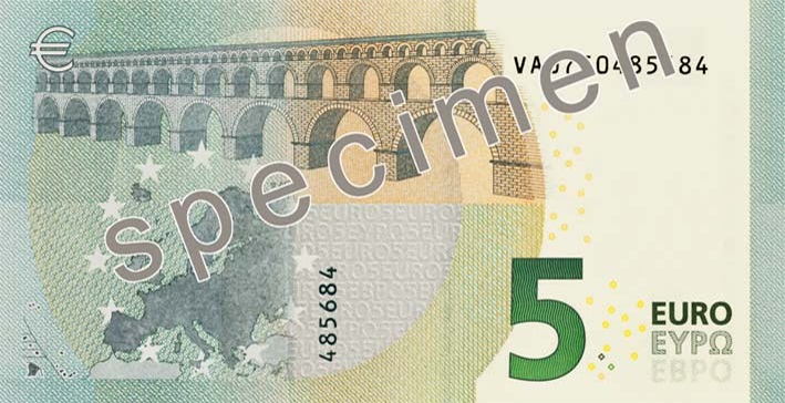 Europa banknote - verso