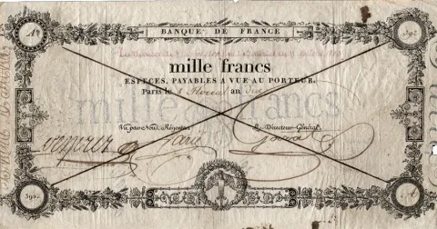 1000 francs - front 1000 francs - front