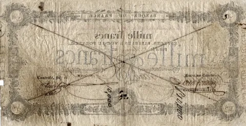 1000 francs - reverse 1000 francs - reverse